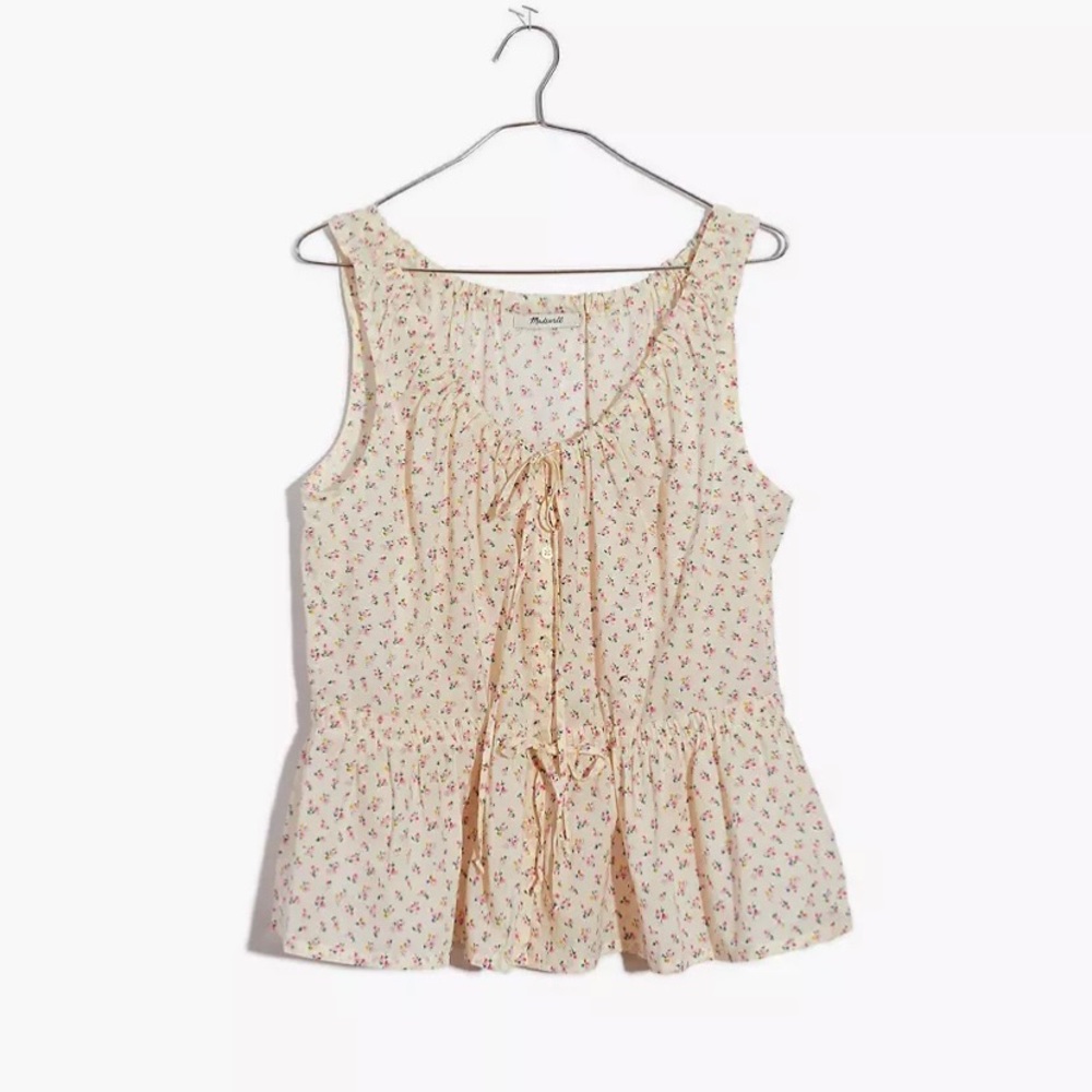 Madewell boho peplum top